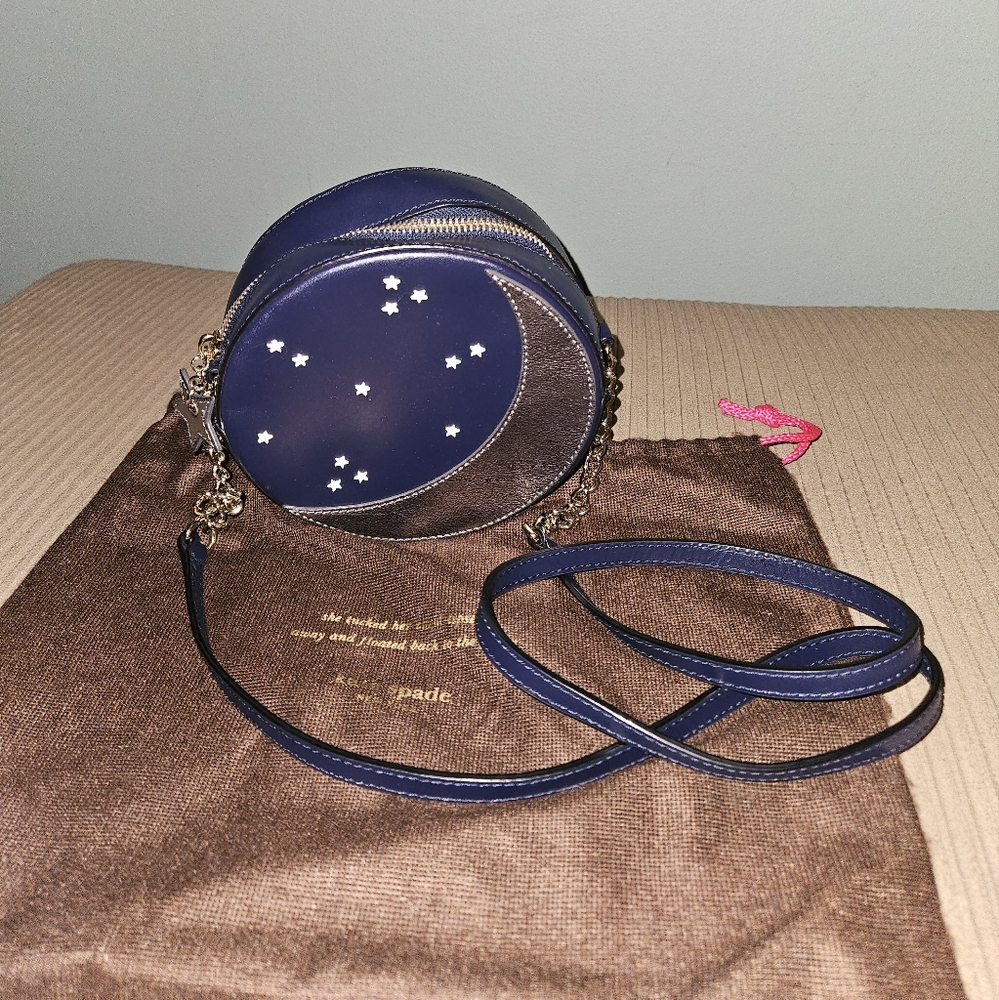 Navy Blue Star-Patterned Women's Bag